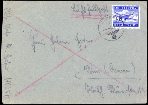 1942, Feldpost II Wk, Brief