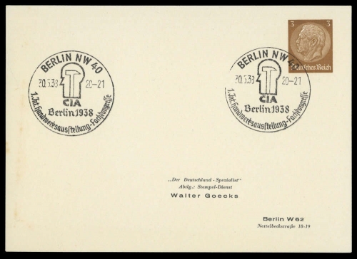 1933, Deutsches Reich, Brief