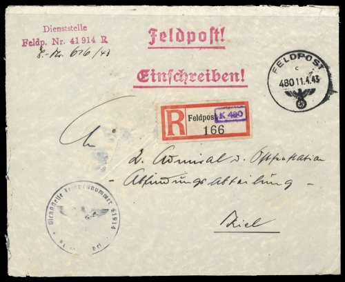 1943, Feldpost II Wk, Brief
