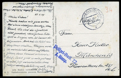 1940, Feldpost II Wk, Brief