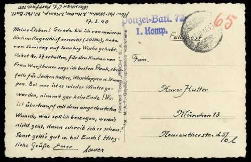 1940, Feldpost II Wk, Brief
