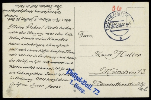 1940, Feldpost II Wk, Brief