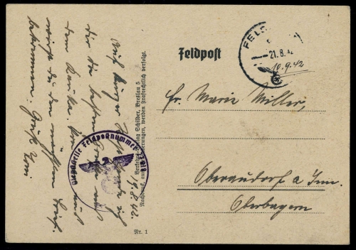 1942, Feldpost II Wk, Brief
