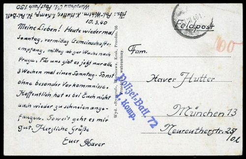 1940, Feldpost II Wk, Brief