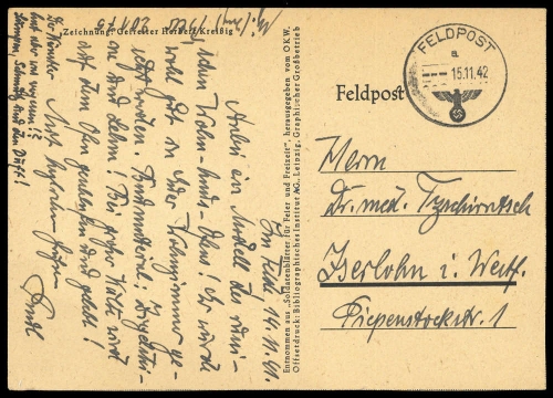 1942, Feldpost II Wk, Brief