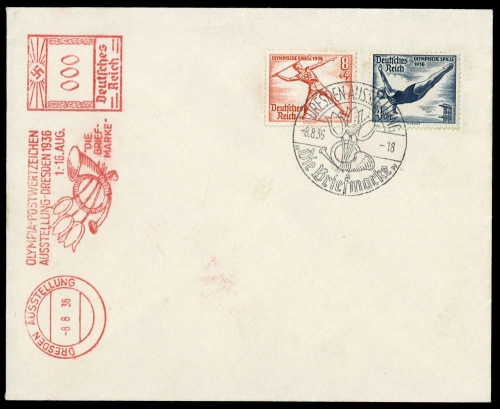Deutsches Reich, 610 + 612, Brief