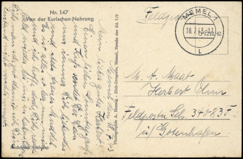1943, Feldpost II Wk, Brief