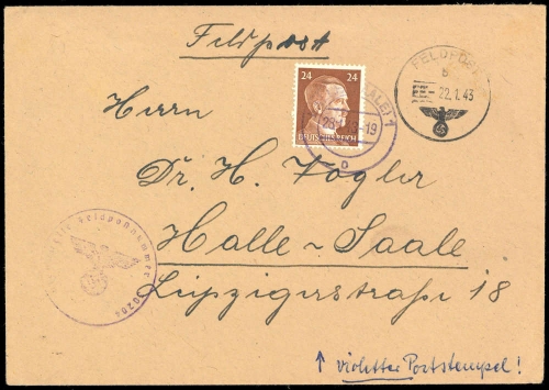 1942, Feldpost II Wk, 792, Brief