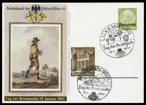 1941, Deutsche Besetzung II. WK Luxemburg, P 3, Brief