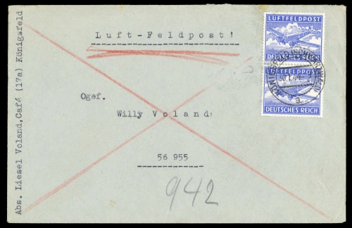 1942, Feldpost II Wk, 1 A (2), Brief