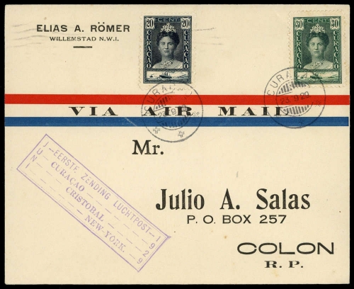 1928, Curacao, 102 u.a., Brief