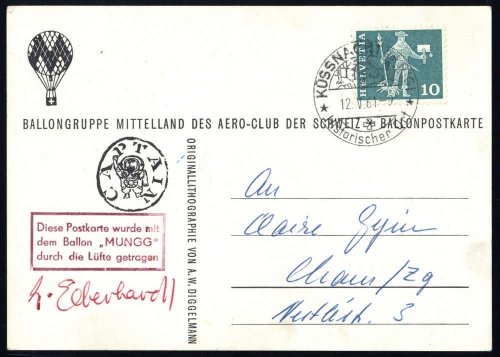 1961, Schweiz, 697, Brief