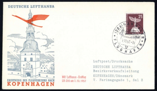 1957, Bundesrepublik Deutschland, 157, Brief
