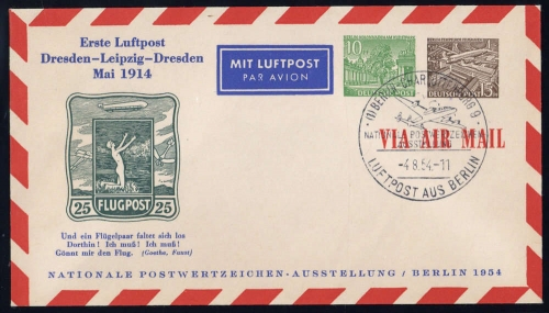 1954, Berlin, PU 4/1, Brief