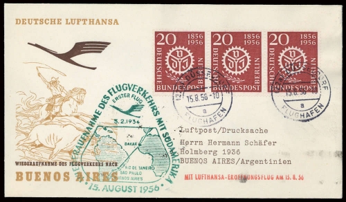 1956, Bundesrepublik Deutschland, 139 (3), Brief