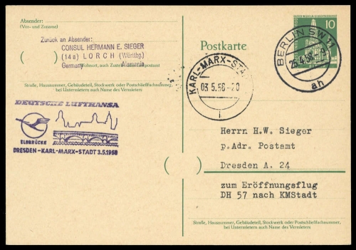 1958, Berlin, P36I, Brief