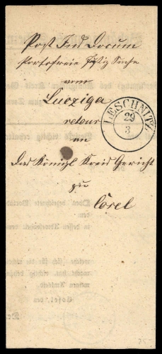 1852, Oberschlesien, Brief