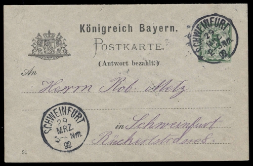 Altdeutschland Bayern, GA, Brief