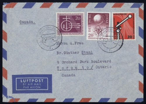 1955, Bundesrepublik Deutschland, 219 u.a., Brief