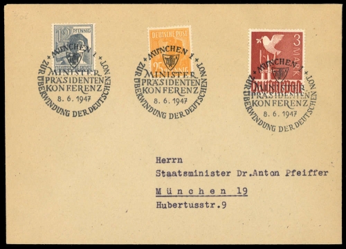 Gemeinschaftsausgaben, 961 u.a., Brief