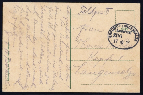 1914, Feldpost I. Wk, Brief