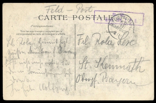 1915, Feldpost I. Wk, Brief