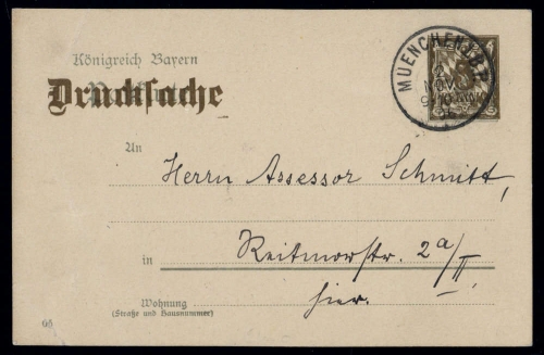 1906, Altdeutschland Bayern, PP, Brief
