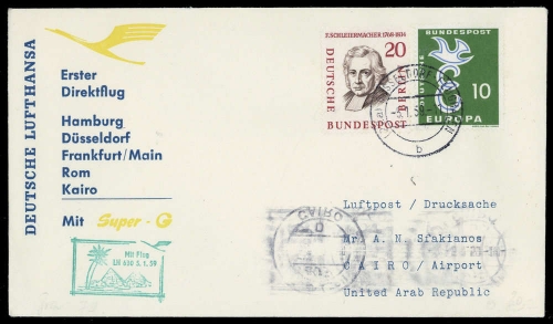 1959, Bundesrepublik Deutschland, 295 u.a., Brief