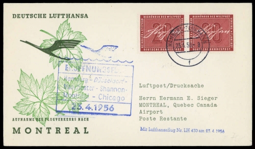 1956, Bundesrepublik Deutschland, 227 (2), Brief