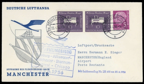 1956, Bundesrepublik Deutschland, 228 (2) u.a., Brief