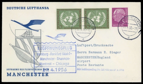 1956, Bundesrepublik Deutschland, 221 (2) u.a., Brief