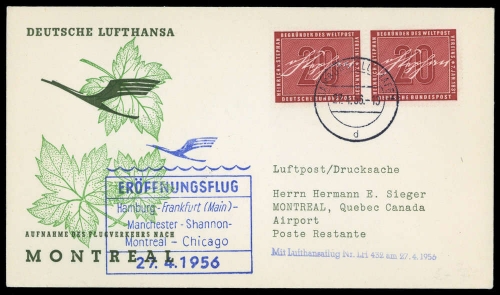 1956, Bundesrepublik Deutschland, 227 (2), Brief