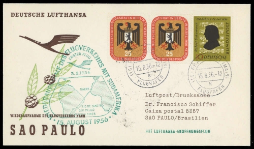 1956, Bundesrepublik Deutschland, 234 u.a., Brief