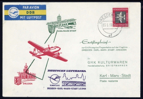 1958, DDR, 610, Brief