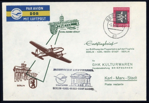 1958, DDR, 610, Brief