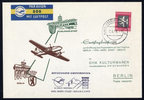 1958, DDR, 610, Brief