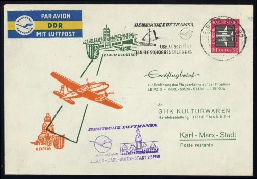 1958, DDR, 610, Brief