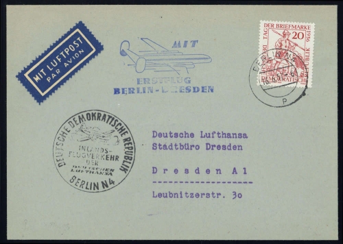 1956, DDR, 544, Brief