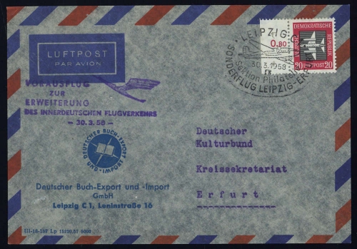 1958, DDR, 610, Brief