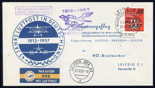 1957, DDR, 595, Brief