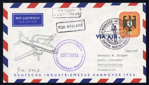 1956, Bundesrepublik Deutschland, BERLIN 137, Brief