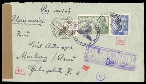 1943, Spanien, 826 u.a., Brief