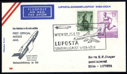 1959, Österreich, 897 + 1069, Brief