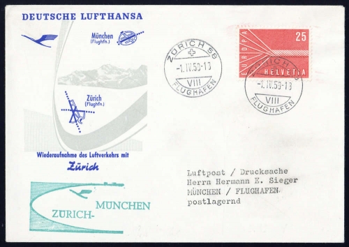 1958, Schweiz, 646, Brief