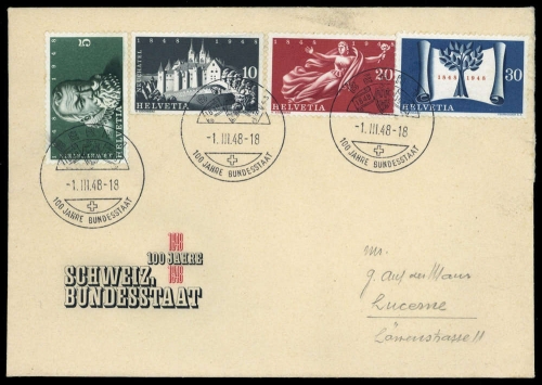 Schweiz, 496-499, Brief