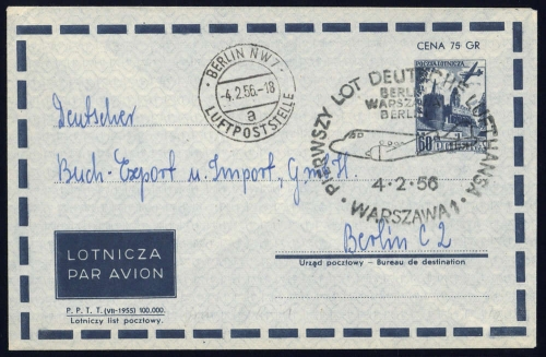 1956, Polen, LU3, Brief