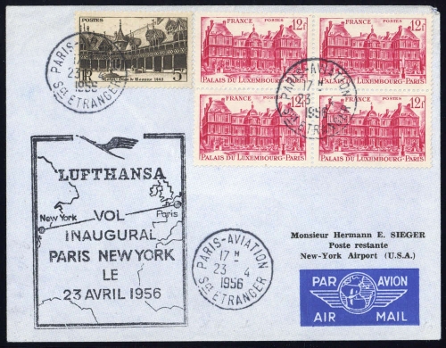 1956, Frankreich, 821 (4) u.a., Brief