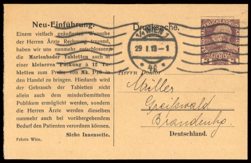 1913, Österreich, PP, Brief
