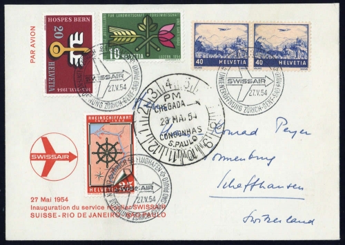 1954, Schweiz, 507 (2) u.a., Brief
