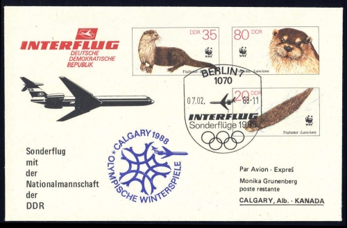 1988, DDR, U 7 PRIVAT, Brief